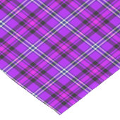 Electric Violet and Fuchsia Plaid Purple Pink Korte Tafelloper (Hoek)