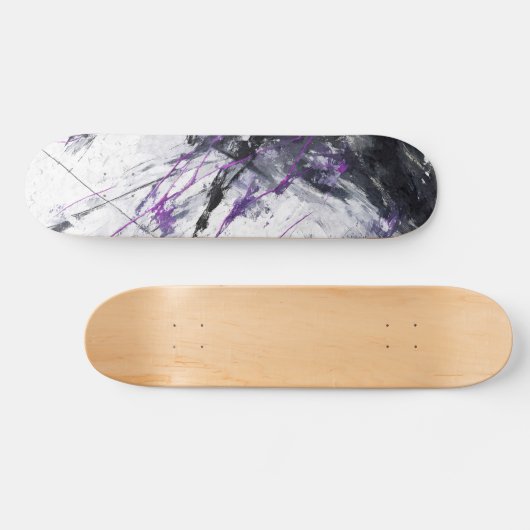 Electric Violet Marble Abstract Skateboard (Horizontaal)