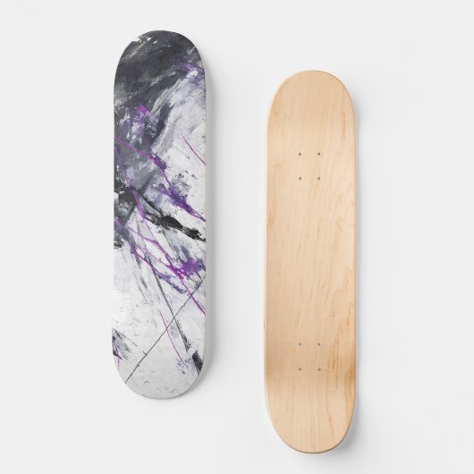 Electric Violet Marble Abstract Skateboard (Voorkant)