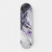 Electric Violet Marble Abstract Skateboard (Voorkant)