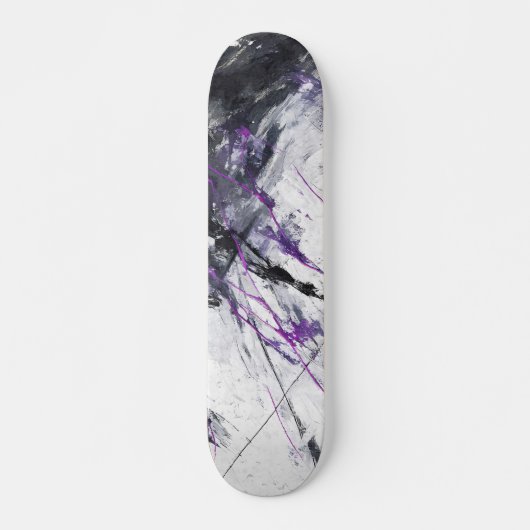 Electric Violet Marble Abstract Skateboard (Voorkant)