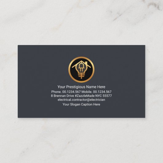 Electric Wave Powers Building Silhouette Visitekaartje (Achterkant)