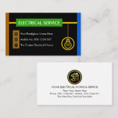 Electric Wire Bulb Colors Electricity Visitekaartje (Voorkant / Achterkant)