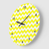 Electric Yellow Chevron Grote Klok (Hoek)