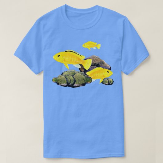Electric Yellow Lab Cichlid Fish Aquarium-eigenaar T-shirt (Design voorkant)