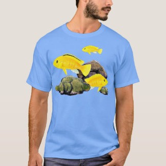 Electric Yellow Lab Cichlid Fish Aquarium-eigenaar T-shirt