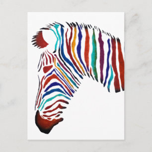 Electric Zebra Street Art Briefkaart