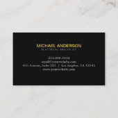 Electrical Contractor Electrician Professional Visitekaartje (Achterkant)