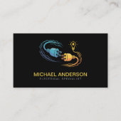 Electrical Contractor Electrician Professional Visitekaartje (Voorkant)