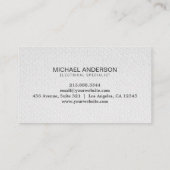 Electrical Contractor Electrician Professional Visitekaartje (Achterkant)