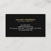 Electrical Contractor Electrician Professional Visitekaartje (Achterkant)