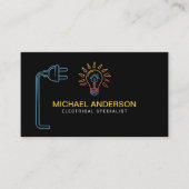 Electrical Contractor Electrician Professional Visitekaartje (Voorkant)