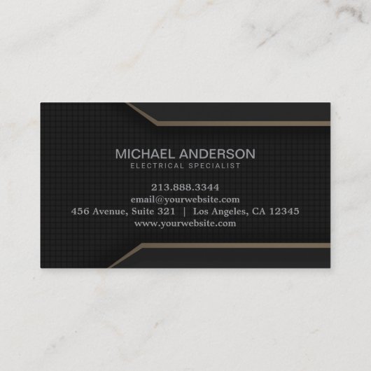 Electrical Contractor Electrician Professional     Visitekaartje (Achterkant)