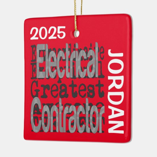 Electrical Contractor Extraordinaire CUSTOM Keramisch Ornament (Links)