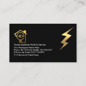 Electrical Current Powers Electrician Visitekaartje (Achterkant)