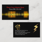 Electrical Current Powers Electrician Visitekaartje (Voorkant / Achterkant)
