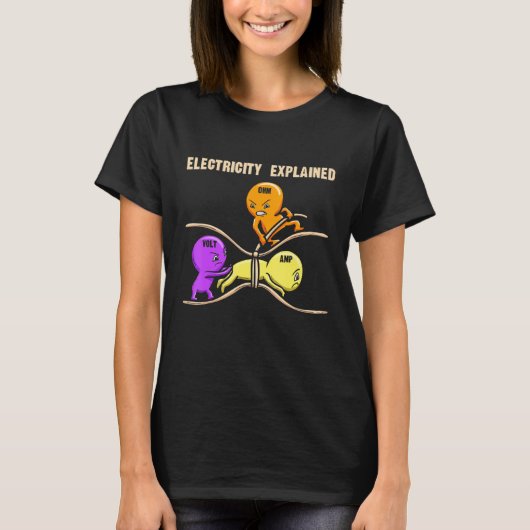 Electrical Diagram Electricity Explained Ohms Watt T-shirt (Voorkant)