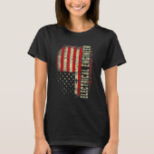 Electrical Engineer 4th July US Flag Patriotic Eng T-shirt (Voorkant)
