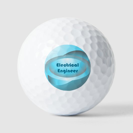 Electrical Engineer Blue Golfballen (Voorkant)