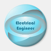 Electrical Engineer Blue Magneet (Voorkant)