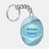 Electrical Engineer Blue Sleutelhanger (Voorkant Links)