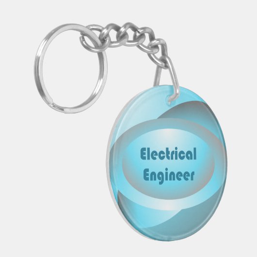 Electrical Engineer Blue Sleutelhanger (Voorkant Links)