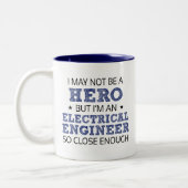 Electrical Engineer Job Humor Nieuwigheid Tweekleurige Koffiemok (Links)
