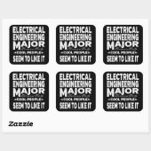 Electrical Engineering College Major Cool People Vierkante Sticker (Vel)
