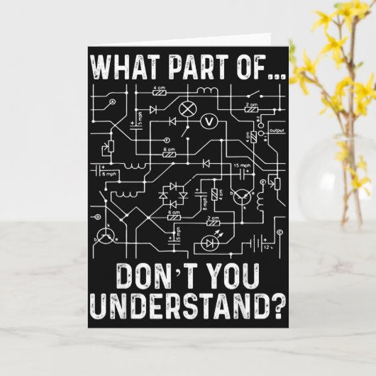 Electrical Engineering Electrical Engineer Men Kaart (Gele Bloem)