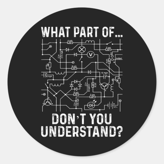 Electrical Engineering Electrical Engineer Men Ronde Sticker (Voorkant)