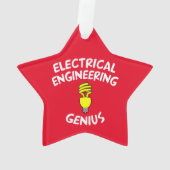 Electrical Engineering Genius Ornament (achterkant)