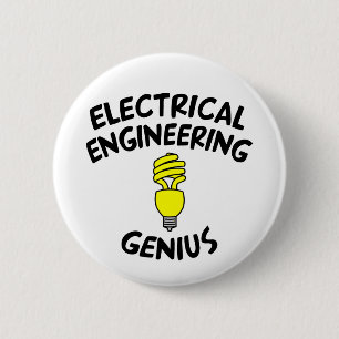 Electrical Engineering Genius Ronde Button 5,7 Cm