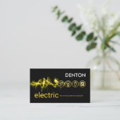 Electrical Lightning Powers Electric Icons Visitekaartje (Staand voorkant)