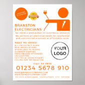 Electrical Man, Electrician Advertising Poster (Voorkant)