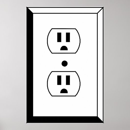 Electrical Outlet or Nerd Art Poster (Voorkant)