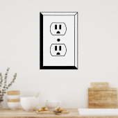 Electrical Outlet or Nerd Art Poster (Keuken)