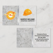 Electrical Plug Power Icon | Blue Collar Hard Hat Visitekaartje (Voorkant / Achterkant)