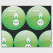 Electrical Plug Symbol Wrapping Paper Cadeaupapier (Vlak)