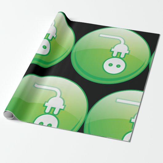 Electrical Plug Symbol Wrapping Paper Cadeaupapier (Uitgerold)