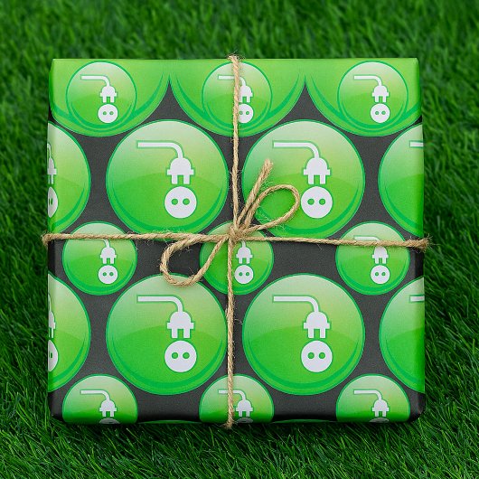 Electrical Plug Symbol Wrapping Paper Cadeaupapier
