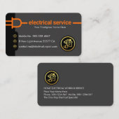 Electrical Power Plug Supply Line Visitekaartje (Voorkant / Achterkant)