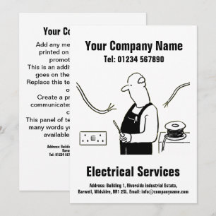 Electrical Services Cartoon Design Kaart