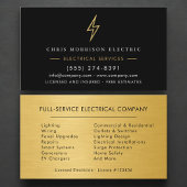 Electrical Services Electrician Gold Metallic Visitekaartje