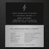 Electrical Services Electrician Silver Metallic Visitekaartje