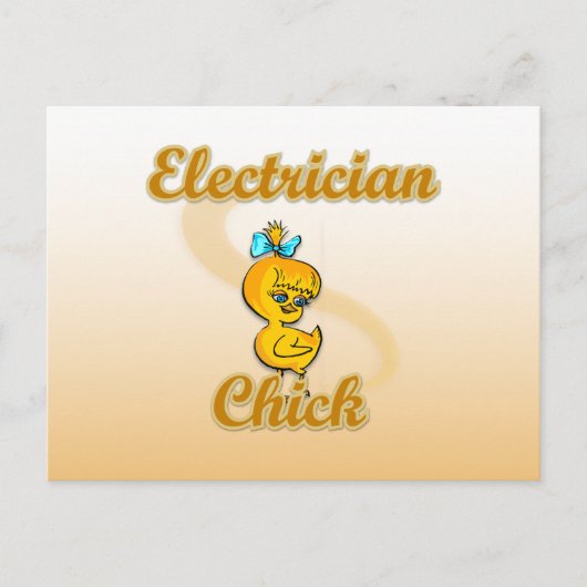 Electricia Chick Briefkaart (Voorkant)