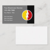 Electricia modern Power Emblem Editable Visitekaartje (Voorkant / Achterkant)