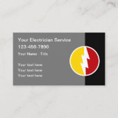 Electricia modern Power Emblem Editable Visitekaartje (Voorkant)