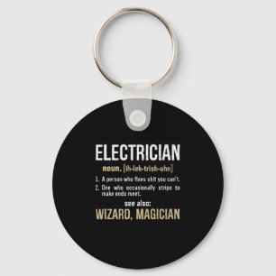 Electricia Noun Definition Funny Lineman Gifts Sleutelhanger