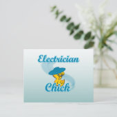 Electrician Chick #3 Briefkaart (Staand voorkant)