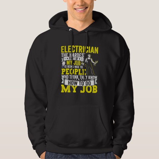 Electrician Dad Apparel Electric Lineman for Men   Hoodie (Voorkant)